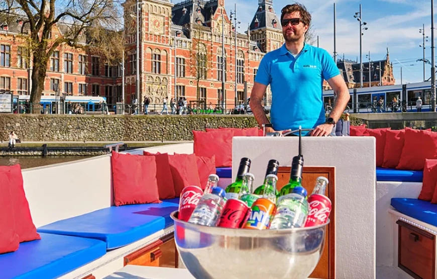 Cruise like a local in an open boat in Amsterdam Depart near Central Station