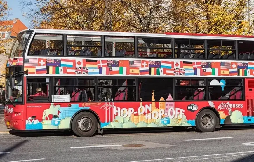 RED Sightseeing bus 24h + 1-hour GoBoat Guided Harbor Boat Tour