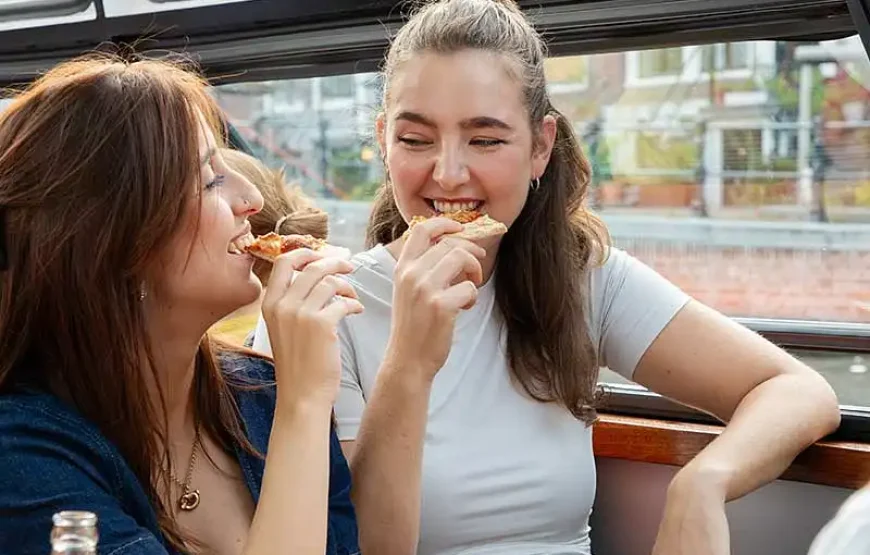 New York Pizza by LOVERS Canal Cruise in Amsterdam