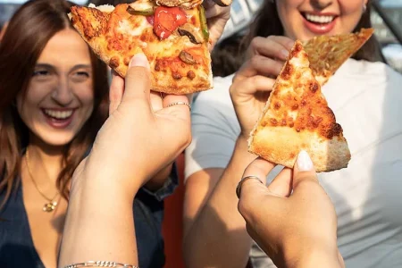 New York Pizza by LOVERS Canal Cruise in Amsterdam