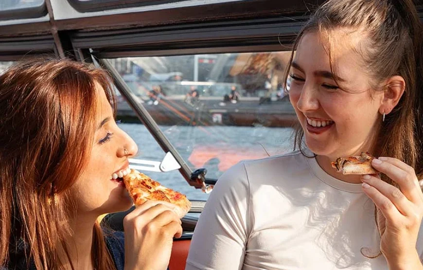 New York Pizza by LOVERS Canal Cruise in Amsterdam
